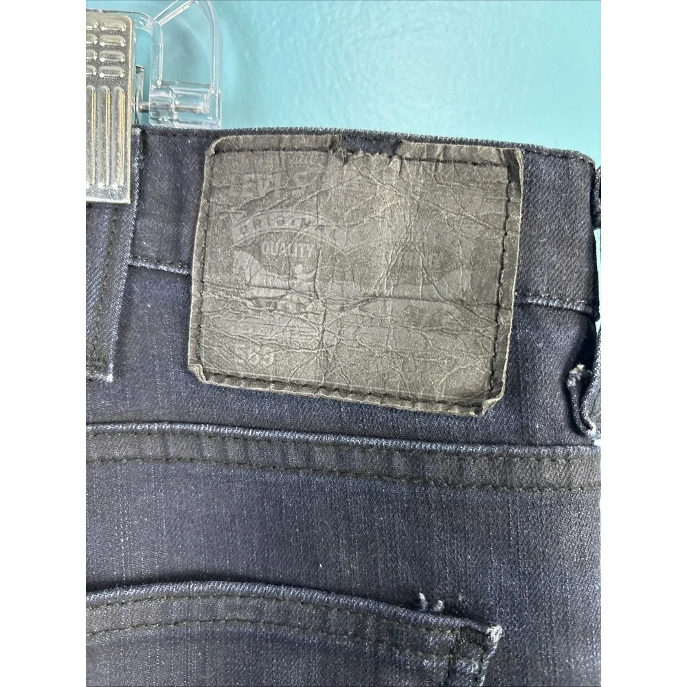 Levi's 569 Jeans Men's 38 x 32 Relaxed Leg Dark Wash Denim Black Patch Whiskers